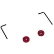 Wall Oven Door Handle Medallion Set, 2-pack (red) for KitchenAid KTTS505ESS2 - Part W10846207