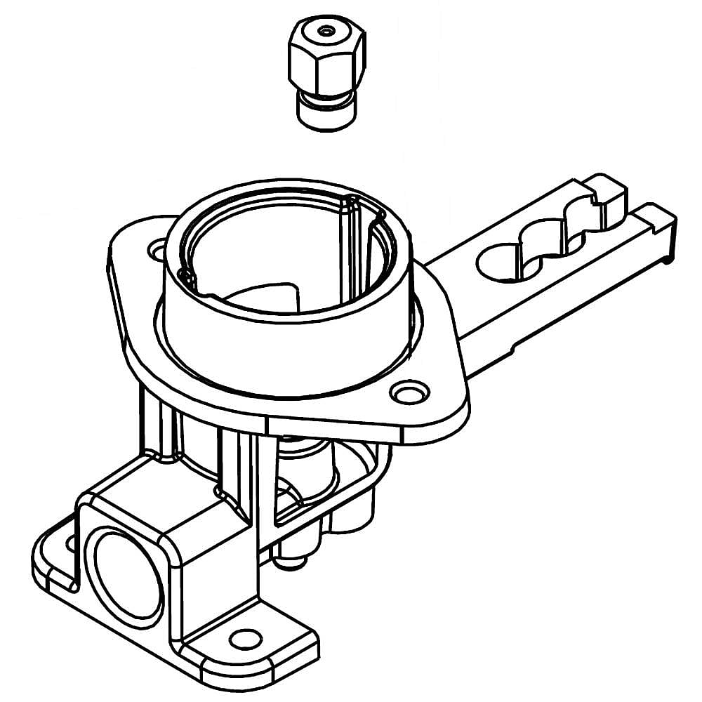 Part #w10846623, Assembly, Orifice Holder (Left Rear & Right Front) / 3.75 x 2.25 x 1.75