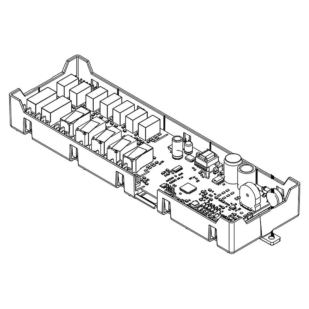 Photo of Part #w10852640, Wall Oven Control Board | 15.25 x 5.25 x 5.75 from Repair Parts Direct