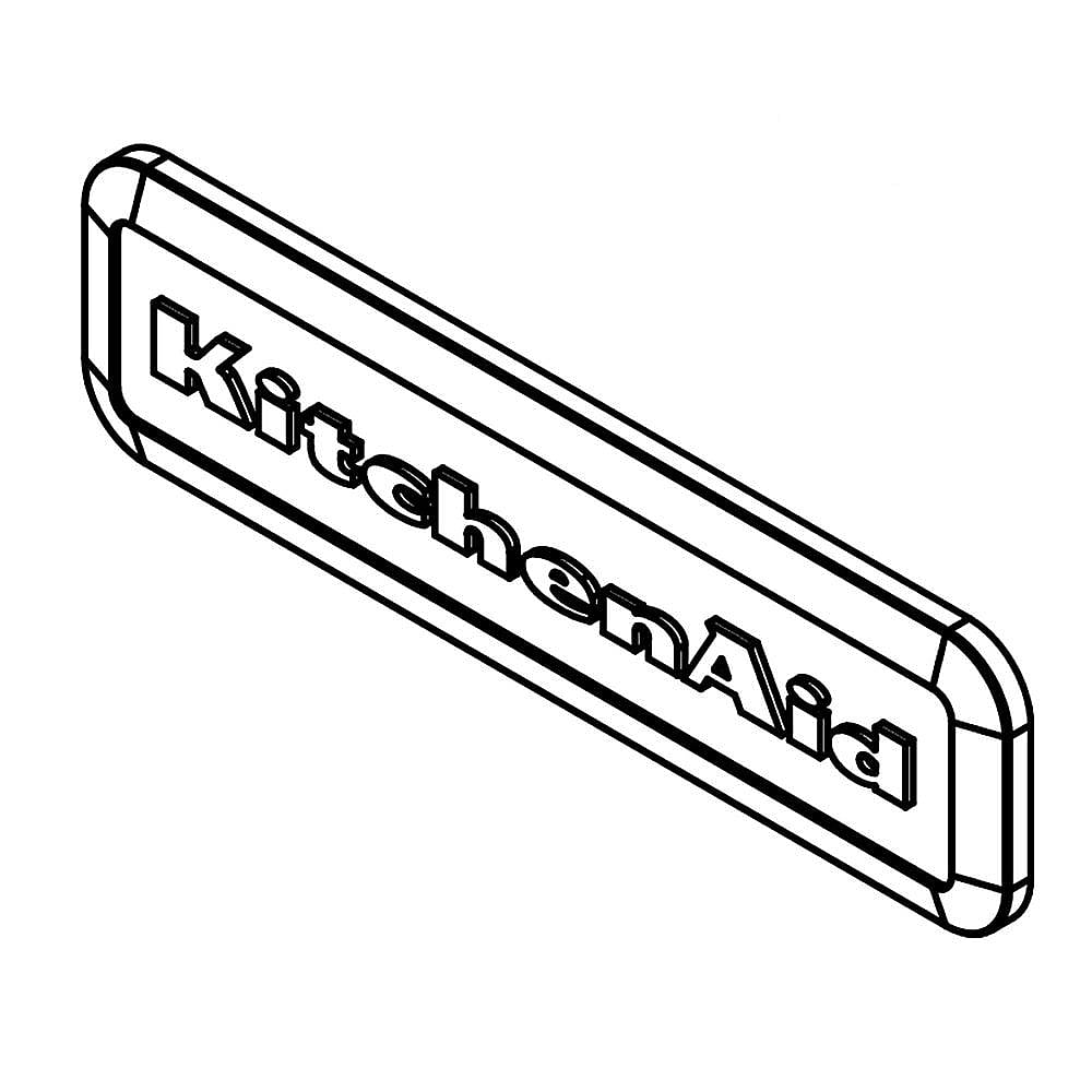 Part #w10852683, Cooktop Nameplate / 6.00 x 1.50 x 0.75