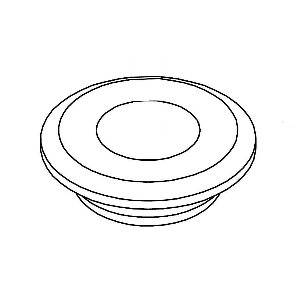 Part #w10853046, Cooktop Knob Bezel / 1.75 x 1.75 x 0.25