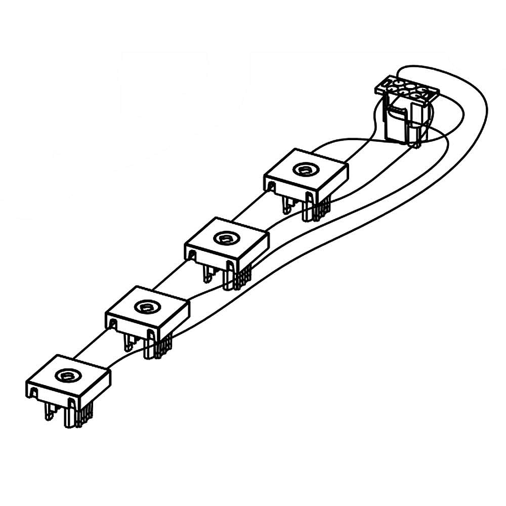 Part #w10854963, Cooktop Igniter Switch And Harness Assembly / 5.50 x 5.00 x 1.00