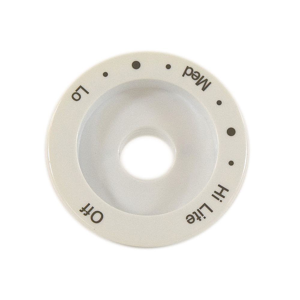 Part #w10856847, Range Surface Burner Knob Bezel / 2.50 x 2.50 x 1.50