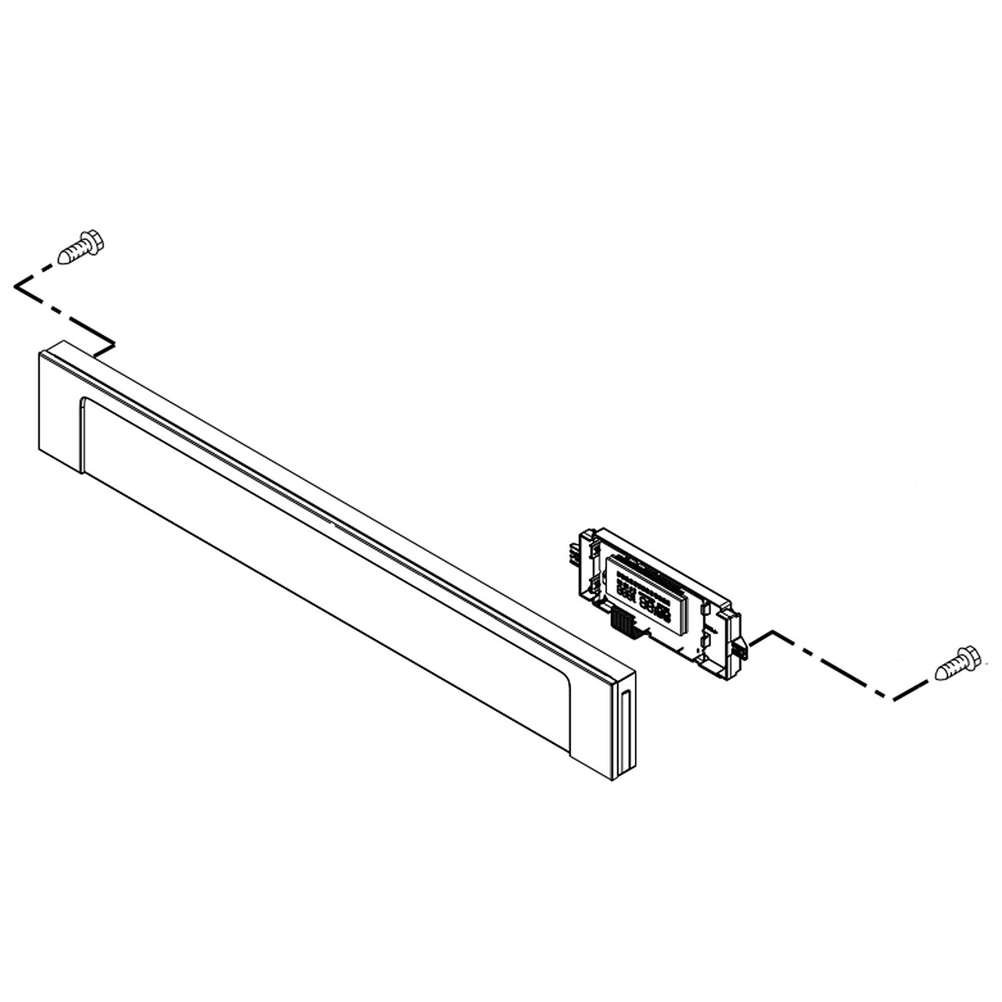 Photo of Part #w10861739, Control Panel | 35.25 x 9.50 x 5.75 from Repair Parts Direct