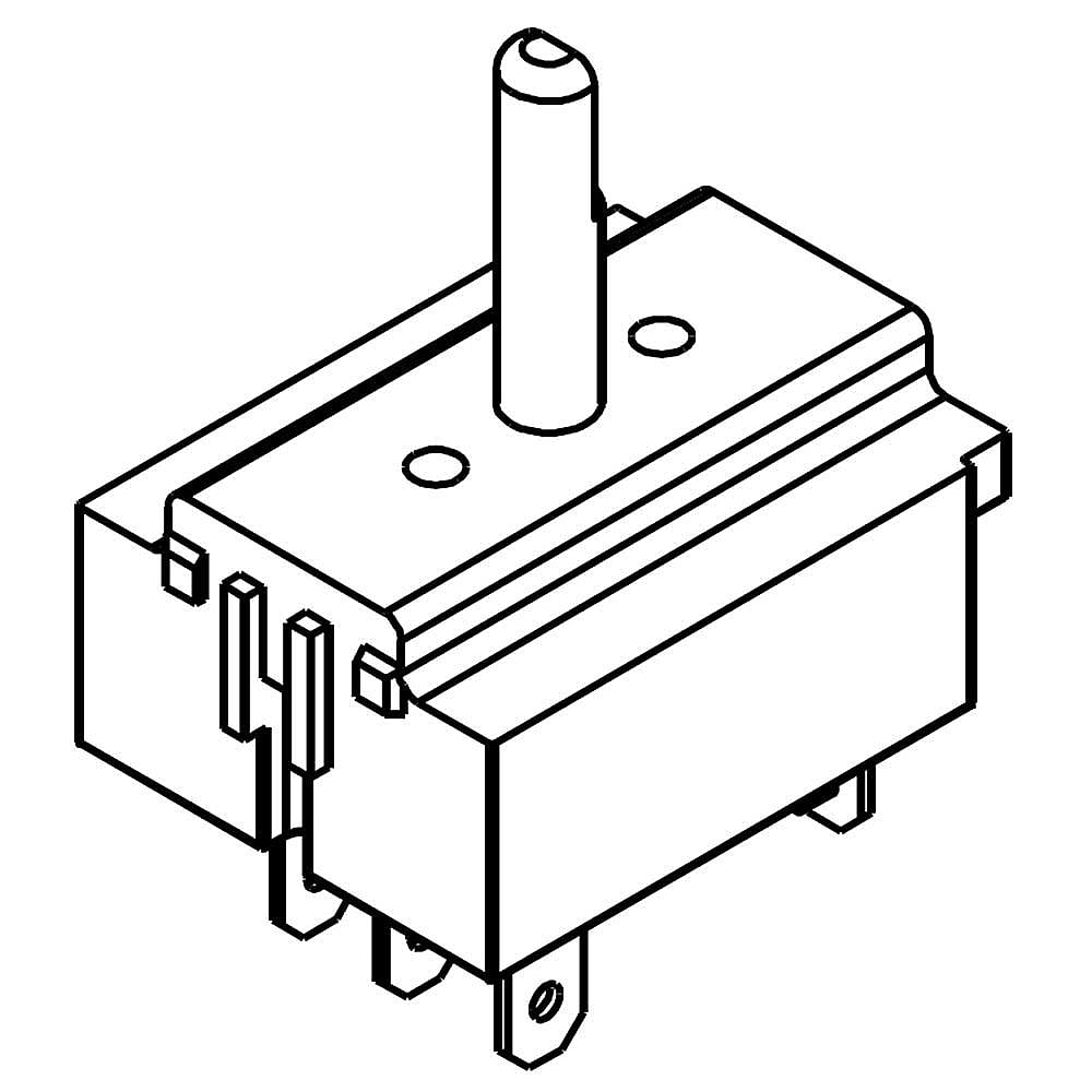 Cooktop Downdraft Vent Fan Control Switch