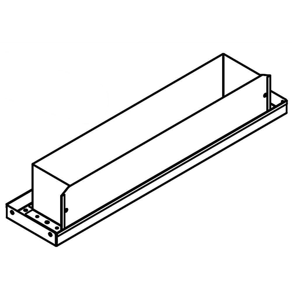 Part #w10872755, Cooktop Downdraft Vent Blower Plenum / 20.14 x 4.75 x 3.75