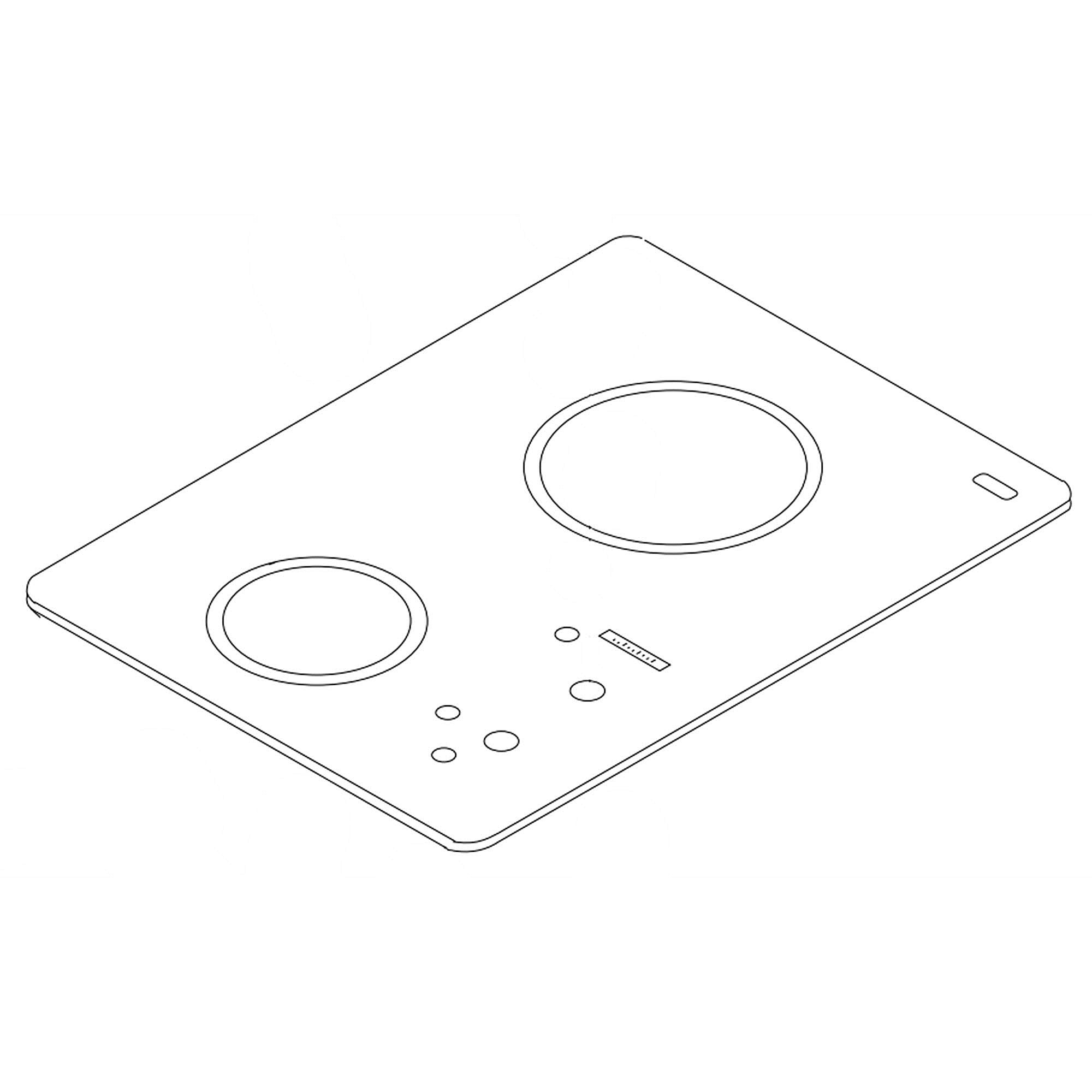 Part #w10875085, Cooktop Main Top (Black) / 30.25 x 39.50 x 6.75