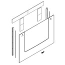 Range Oven Door Outer Panel Assembly (stainless) (replaces W10845037) W10877566