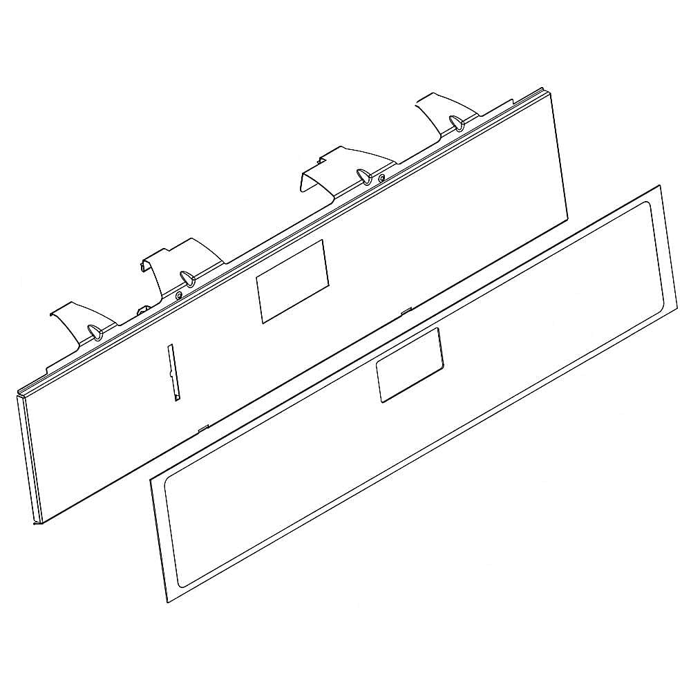 Part #w10877769, Range Touch Control Panel Assembly (Stainless) / 8.57 x 3.82 x 30.94