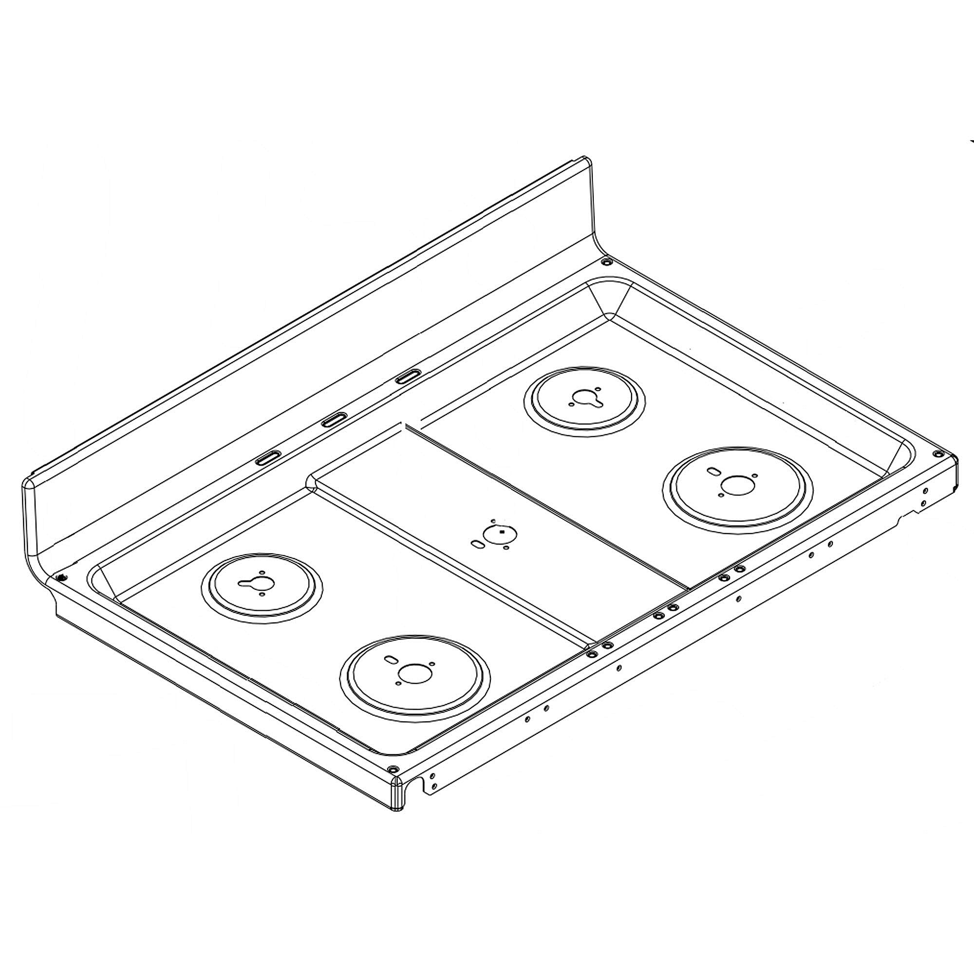 Photo of GE Part #w10878907, Ran Main Top (Black) | 30.25 x 34.50 x 9.00 from Repair Parts Direct