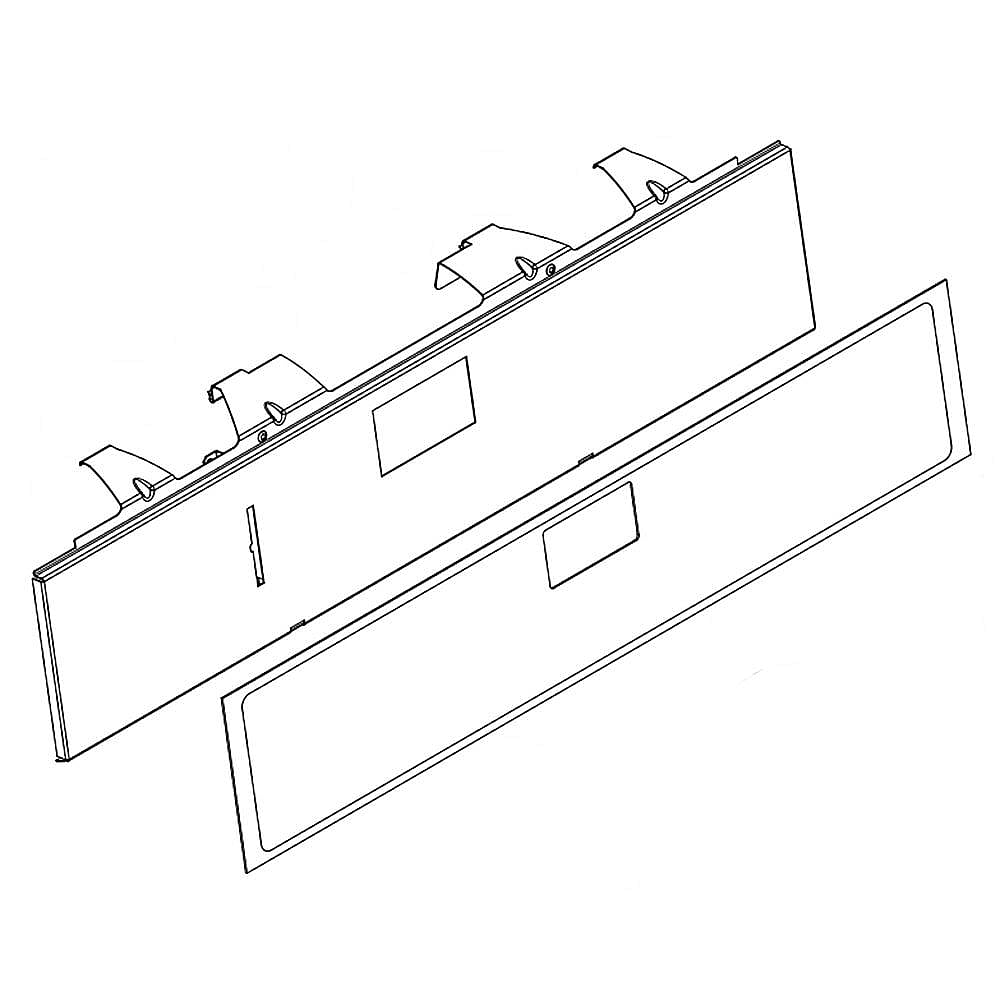 GE Part #w10879587, Ran Membrane Switch (Stainless) | 8.57 x 3.82 x 30.94