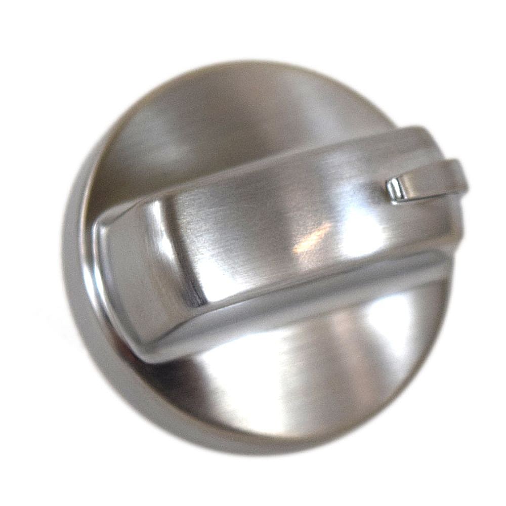 Part #w10880082, Range Surface Burner Knob, Small (Stainless) / 1.50 x 1.50 x 1.75