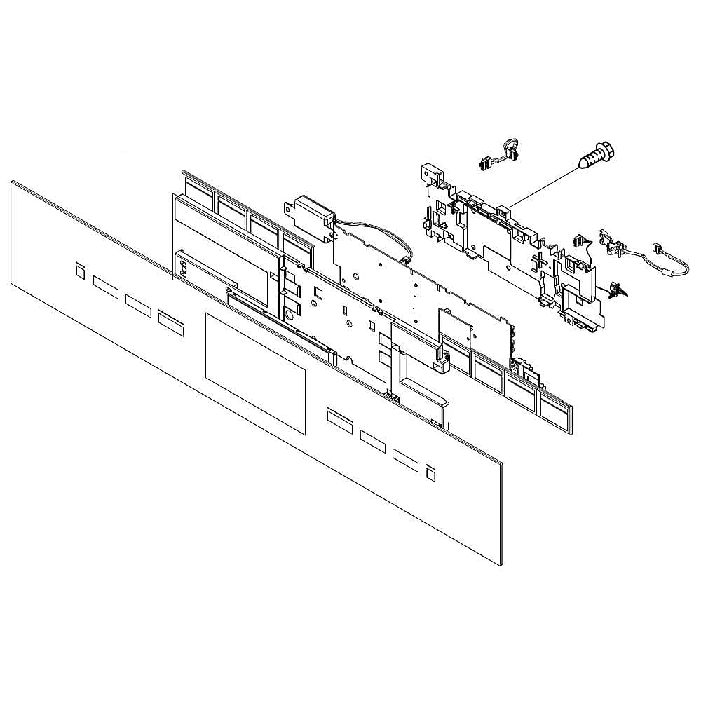 Part #w11236893, Wall Oven Control Panel Assembly (Replaces W10887858) / 35.25 x 9.50 x 5.75