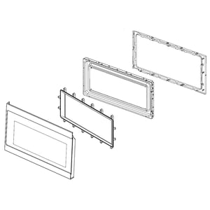 Microwave Door Assembly (stainless) W10890776