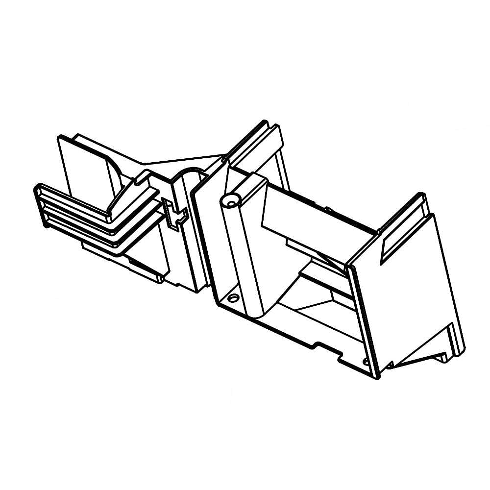 Part #w10892383, Microwave Vent Duct Assembly, Front / 7.50 x 4.50 x 2.50