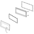 Microwave Door Assembly (black) for KitchenAid KMHS120EBL7 - Part W10893435