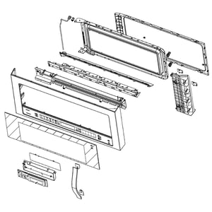 Microwave Door Assembly (stainless) W10893441