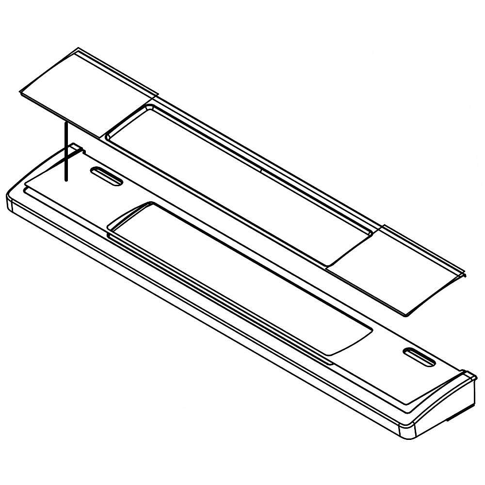Part #w10893945, Range Control Panel Assembly (White) | 6.50 x 3.25 x 36.00