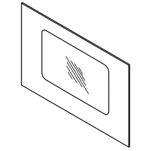 Range Oven Door Outer Panel (black) (replaces W10884159) W10894130