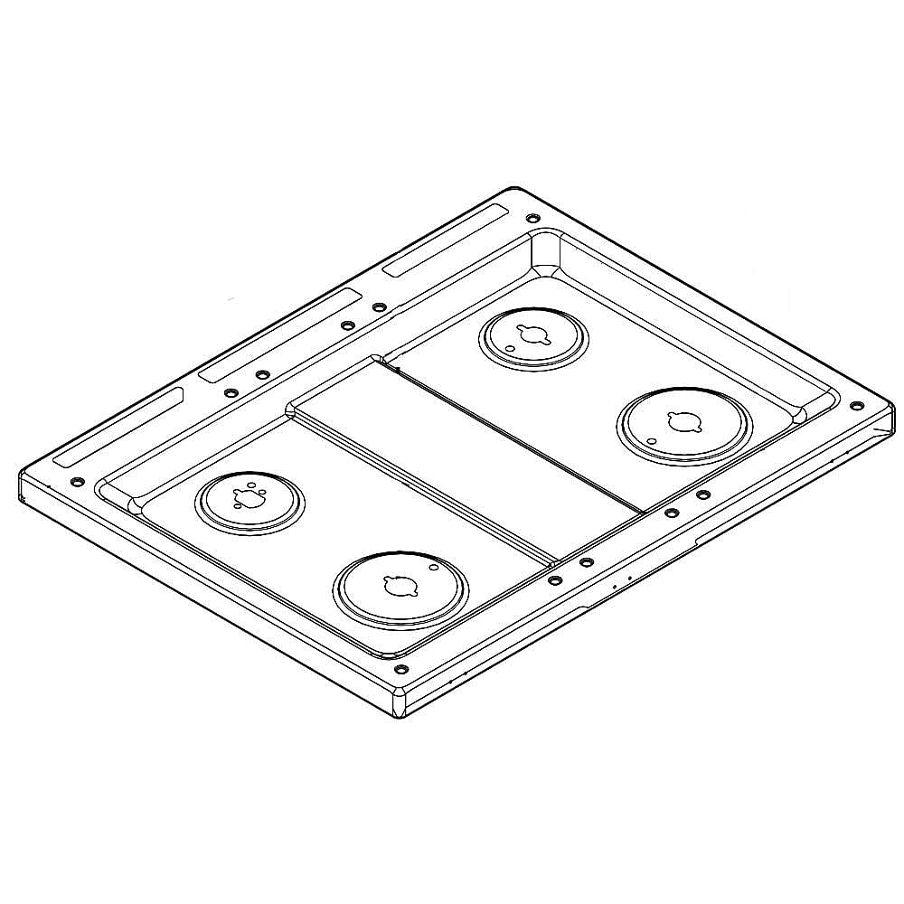 Part #w10897891, Range Main Top (Black) / 30.25 x 34.50 x 8.75