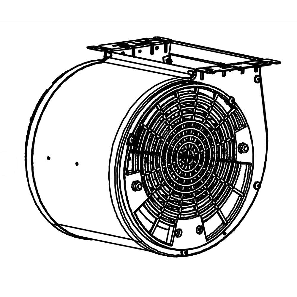 Part #w10900832, Range Hood Fan Motor Assembly / 9.00 x 8.50 x 7.00