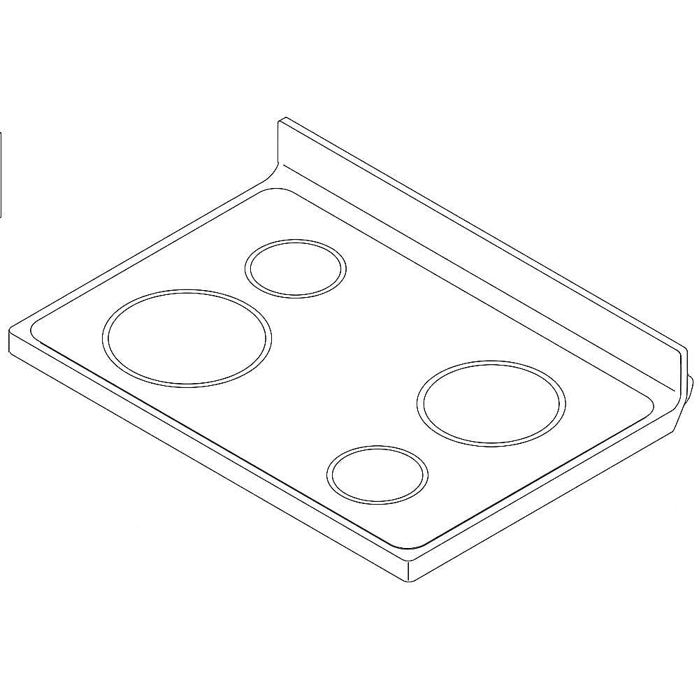 Part #w10906141, Range Main Top (Black) (Replaces W10853124) / 34.50 x 30.00 x 8.75