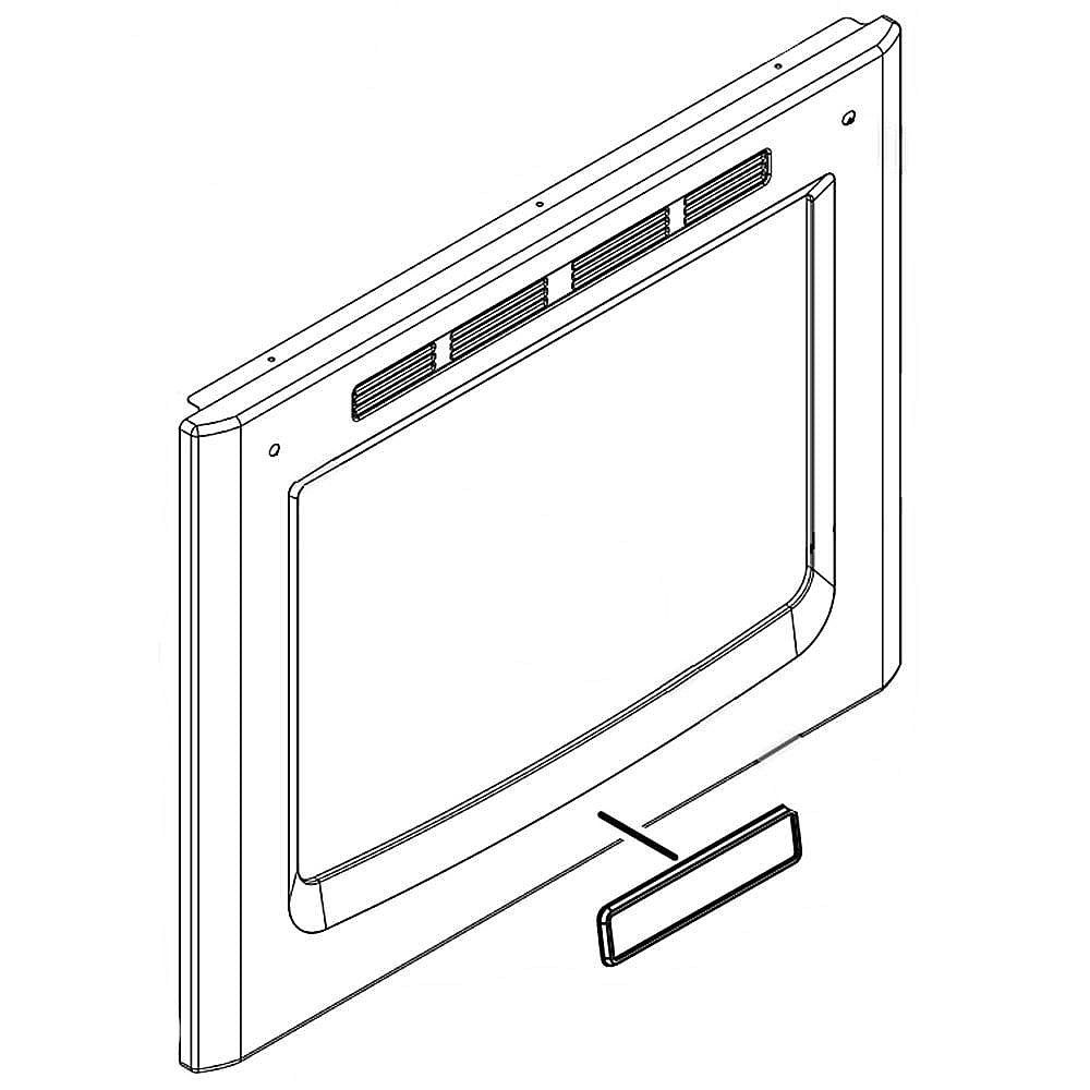 Part #w10906445, Range Oven Door Outer Panel Assembly / 9.57 x 6.82 x 30.32