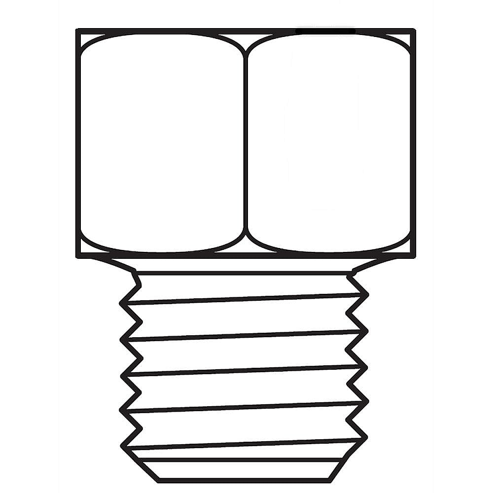 Part #w10907866, Cooktop Burner Orifice, Right Rear / 0.38 x 0.25 x 0.25