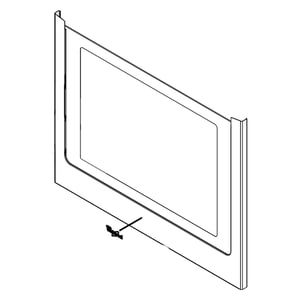 Range Oven Door Outer Panel Assembly (stainless) (replaces W10844776, W10878898) W10909032