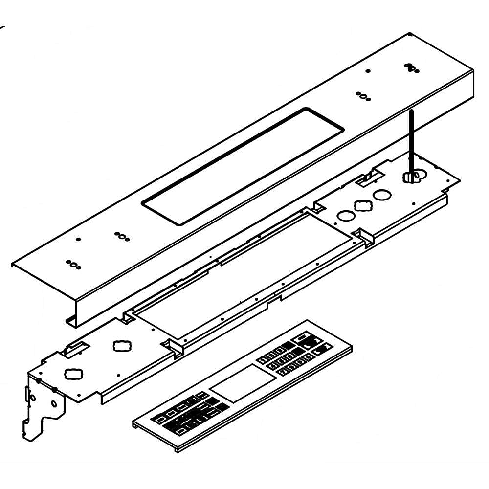 Part #w10913685, Range Control Panel Assembly / 6.00 x 5.07 x 34.25