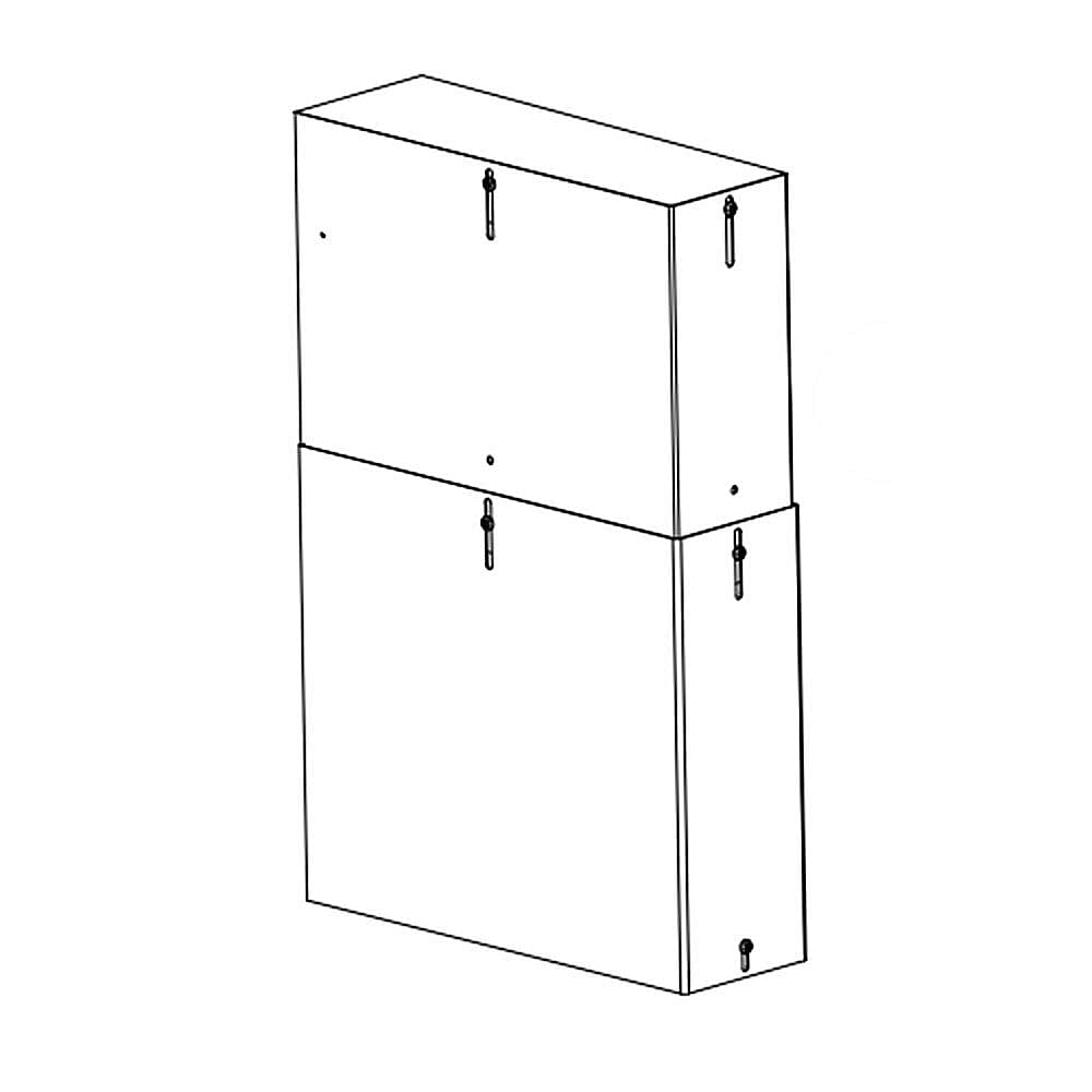 Part #w10913709, Jenn-Air Cooktop Downdraft Vent Blower Plenum / 16.50 x 14.00 x 3.00