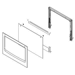 Wall Oven Door Outer Panel Assembly (stainless) W10914777