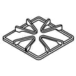Range Surface Burner Grate Kit for Amana AGR6603SFB1 - Part W10915784