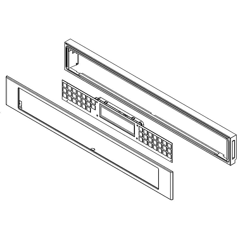 Part #w10916763, Wall Oven Control Panel And Overlay (Black Stainless) / 3.44 x 2.82 x 23.94