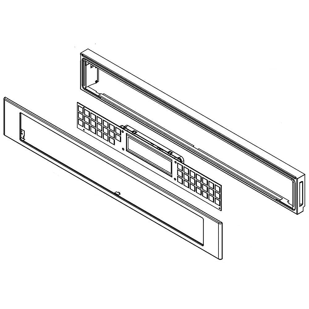 Part #w10916776, Wall Oven Control Panel And Overlay (White) / 6.13 x 2.00 x 33.32