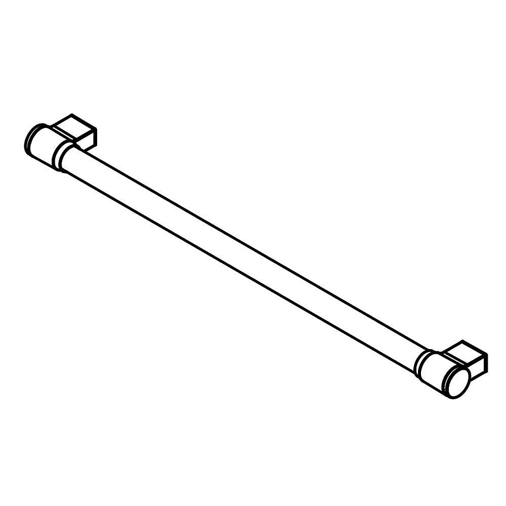 Part #w10920642, Range Oven Door Handle (Black) / 3.44 x 2.82 x 30.94