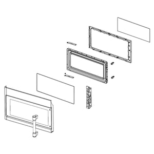 Microwave Door Assembly (black) W11037845