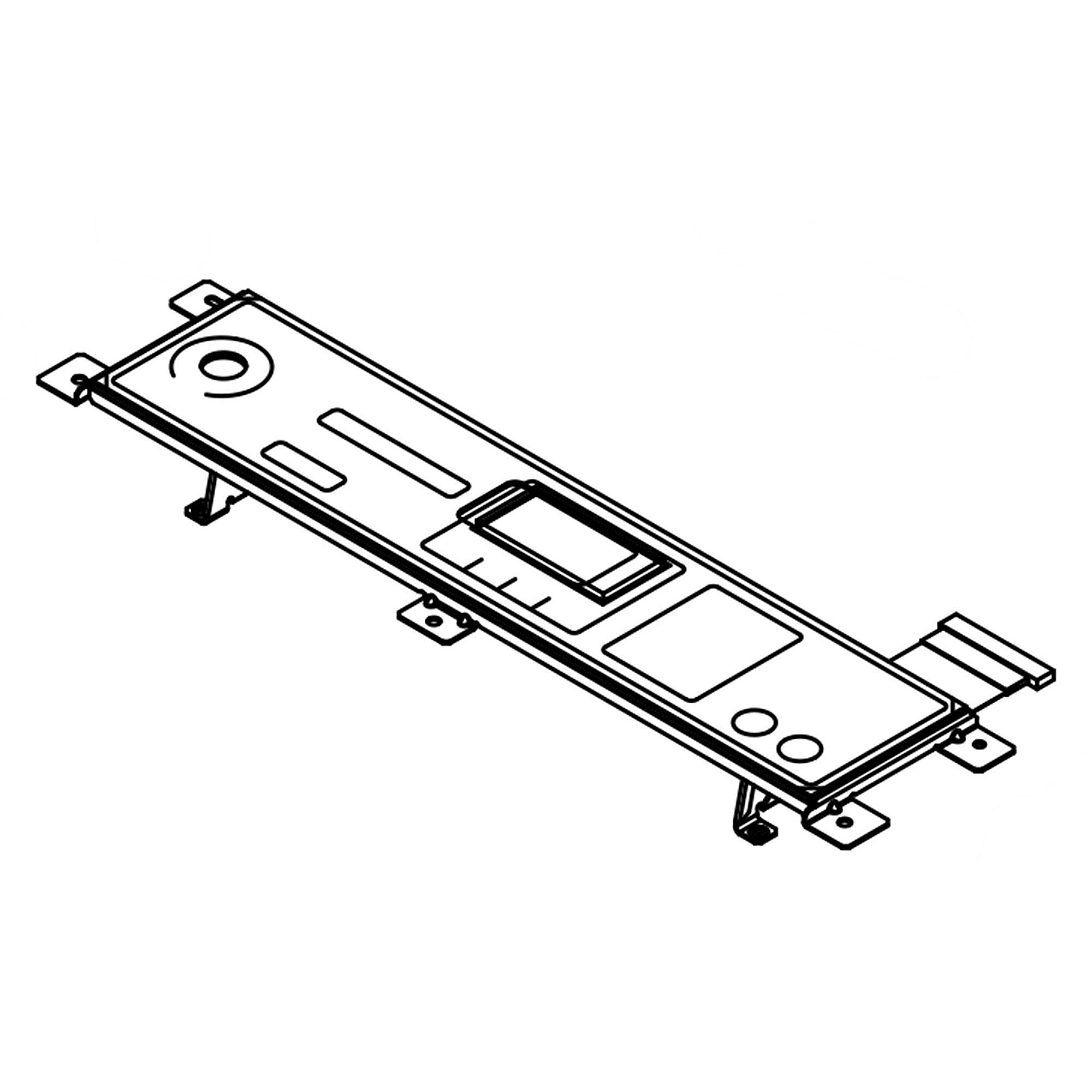 Photo of GE Part #w11040816, Ran Key Panel Assembly (Stainless) | 21.00 x 4.95 x 2.75 from Repair Parts Direct