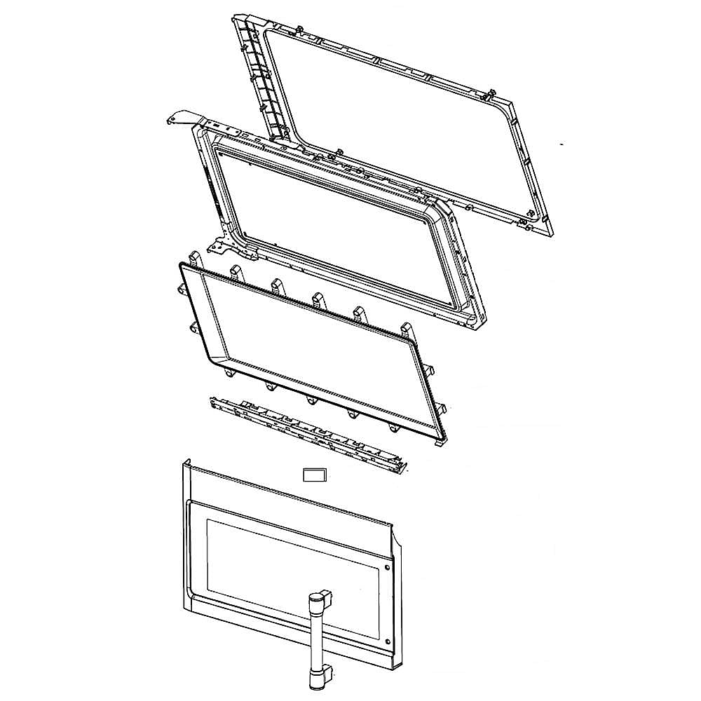 Part #w11041341, Complete Door (Black) / 28.25 x 18.25 x 7.00