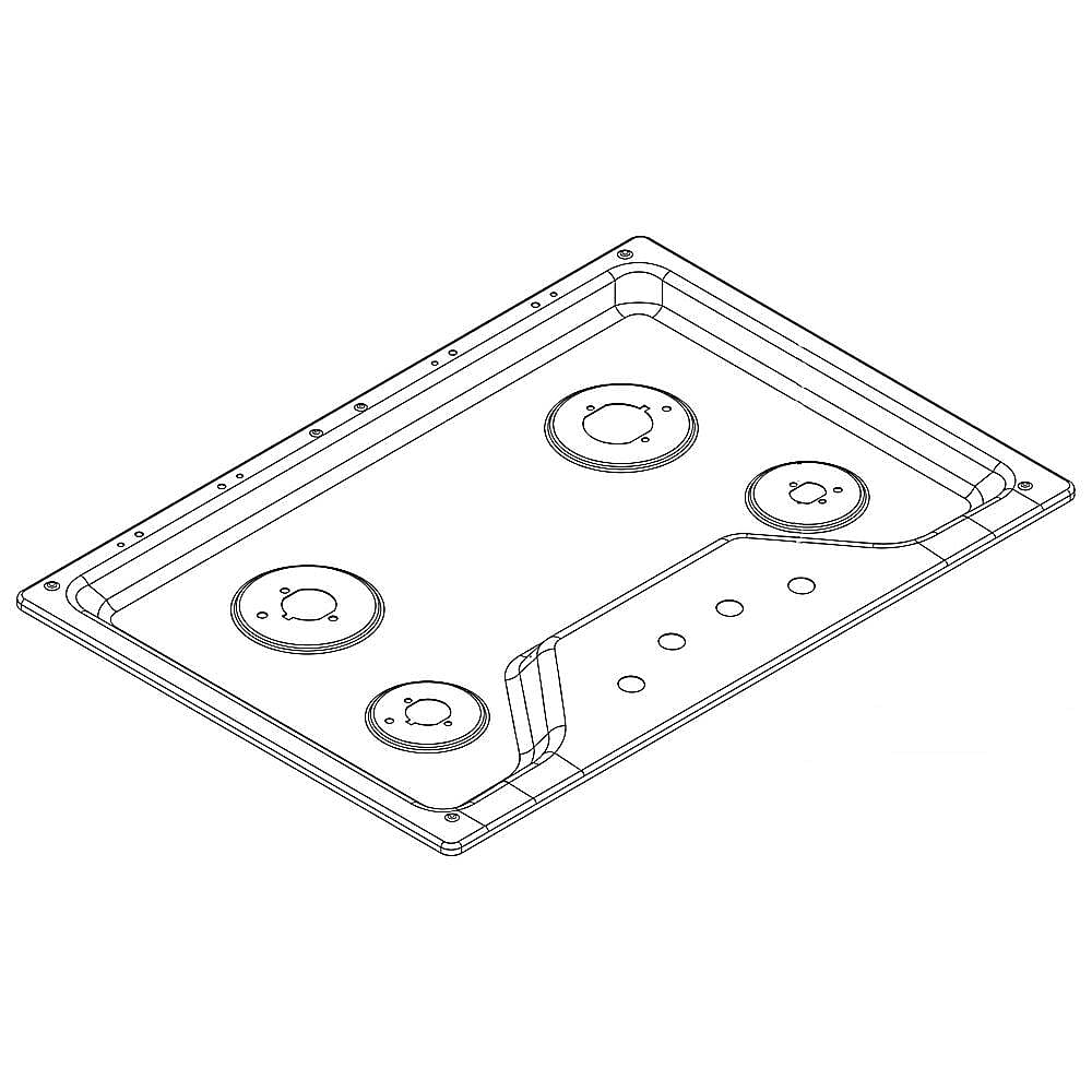Part #w11043325, Cooktop Main Top (Black)