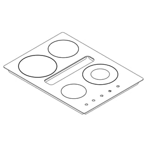 Cooktop Main Top (black) (replaces W10796748) W11051484