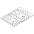 Cooktop for KitchenAid KCGD500GSS00 - Part W11051498