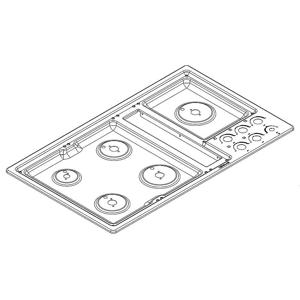Photo of Part #w11051501, Cooktop Main Top (Stainless) | 0.01 x 0.01 x 0.01 from Repair Parts Direct