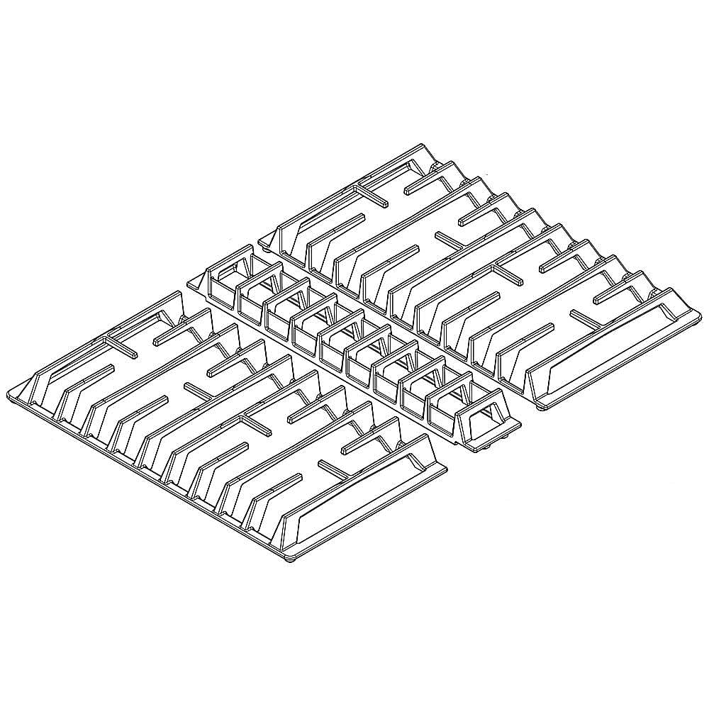 Part #w11369700, Cooktop Burner Grate Set (Black) / 21.50 x 14.00 x 4.75