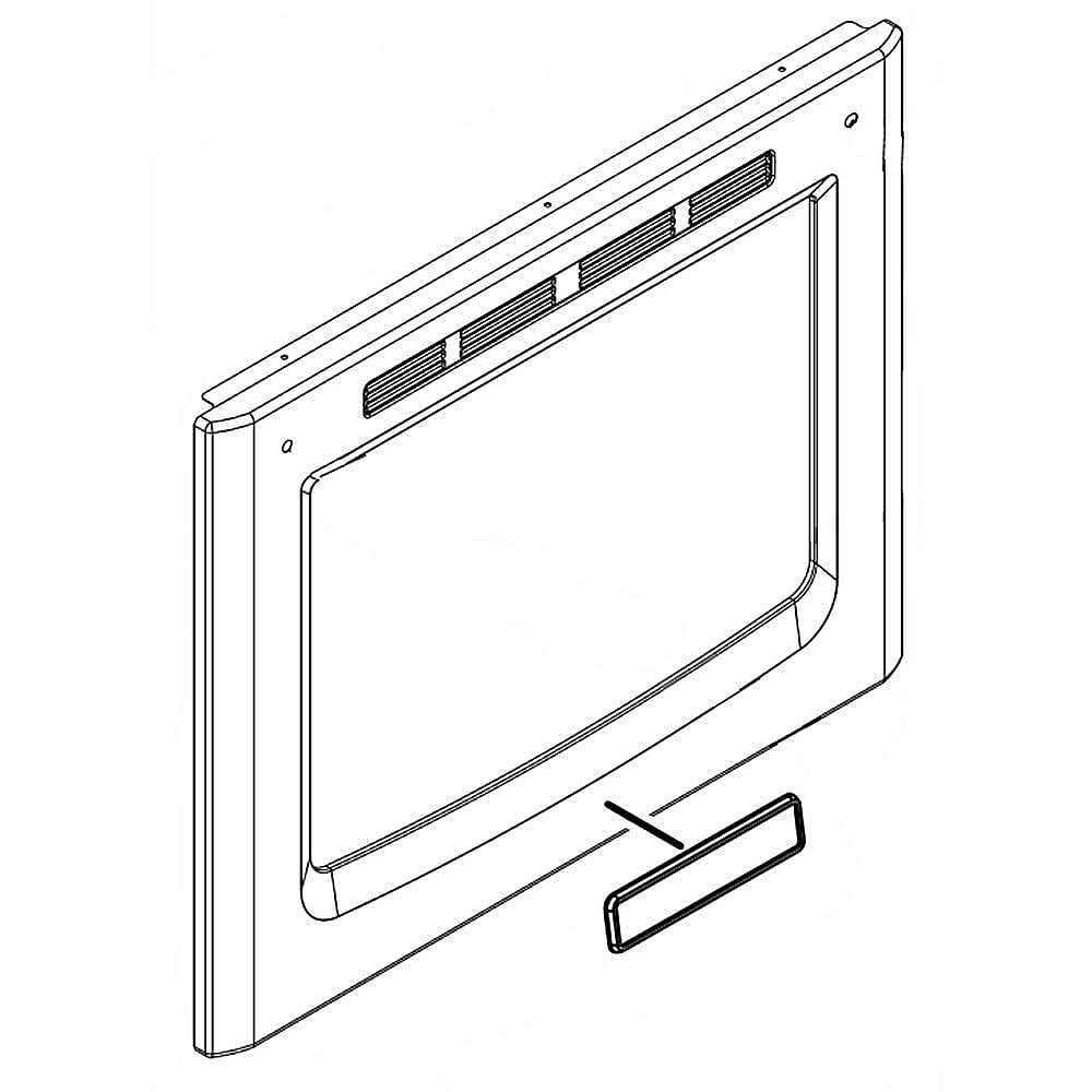 Part #w11084232, Range Oven Door Outer Panel (Black Stainless) / 30.00 x 39.50 x 6.75