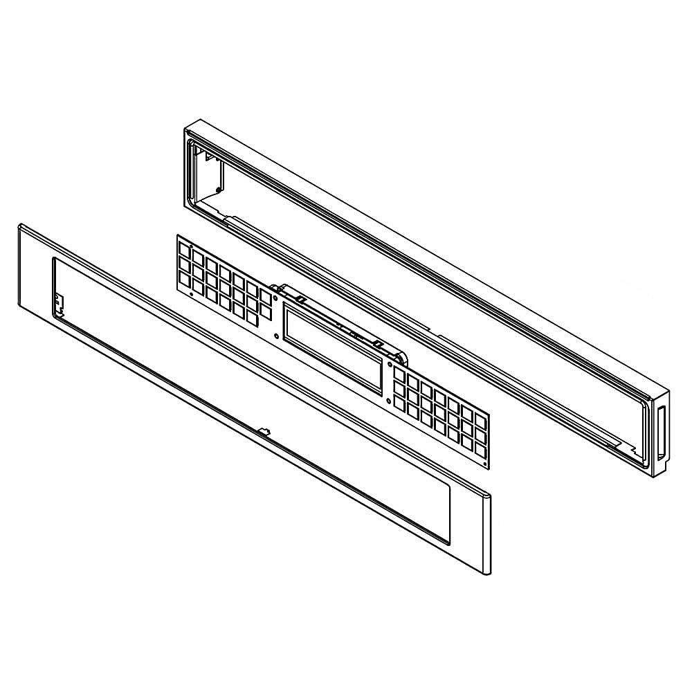Part #w11087454, Wall Oven Control Panel Assembly (Black) / 7.00 x 9.50 x 5.75