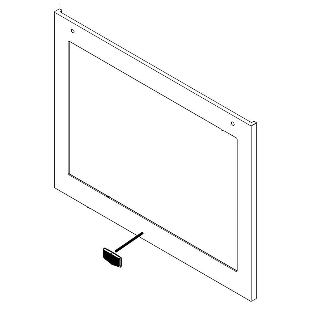 Part #w11087941, Range Oven Door Outer Panel Assembly (Stainless) / 40.00 x 30.50 x 7.00