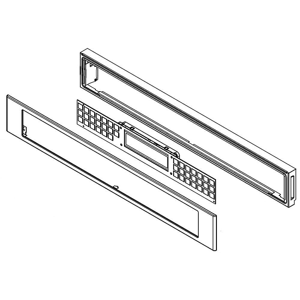 Part #w11093251, Wall Oven Control Panel Assembly (Stainless) / 7.00 x 2.00 x 33.32