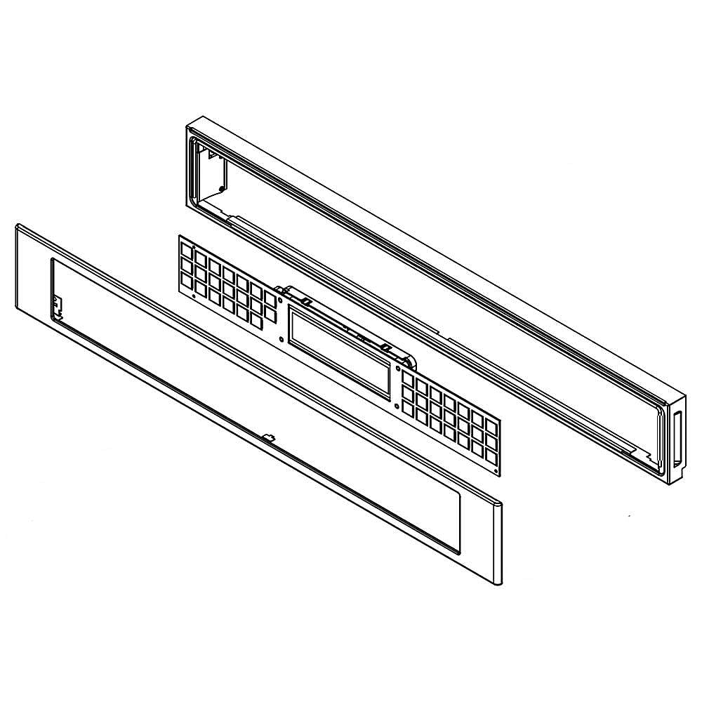 Part #w11093254, Whirlpool Wall Oven Control Panel Assembly (Stainless) / 7.00 x 2.00 x 33.32