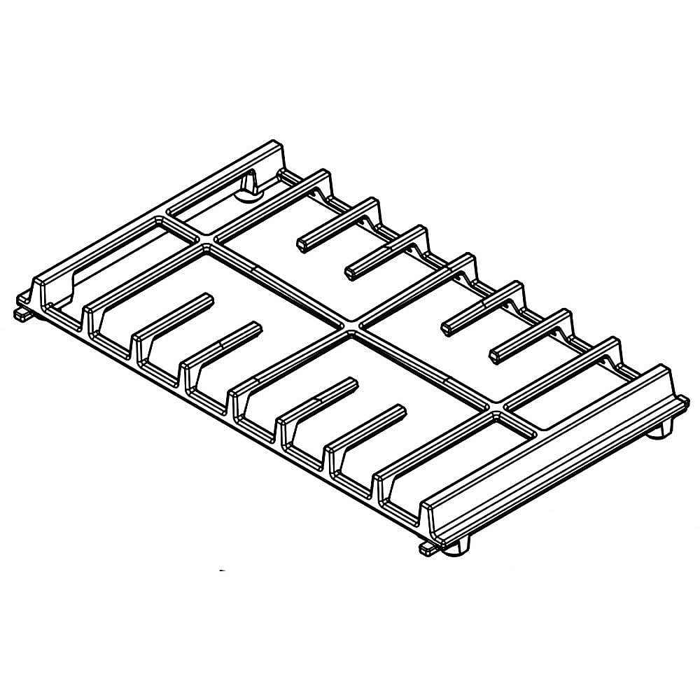 Part #w11105133, Cooktop Burner Grate, Center / 17.00 x 13.00 x 2.00